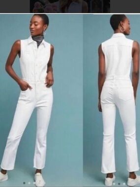 Pilcro by Anthropologie White
Denim Jumpsuit size 16